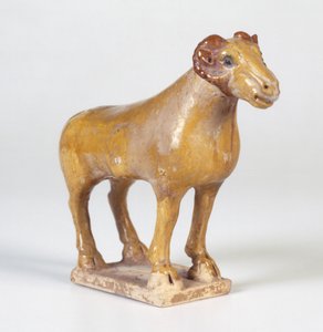 Figura de Tumba, Carnero, dinastía Tang, 618-907 d.C.